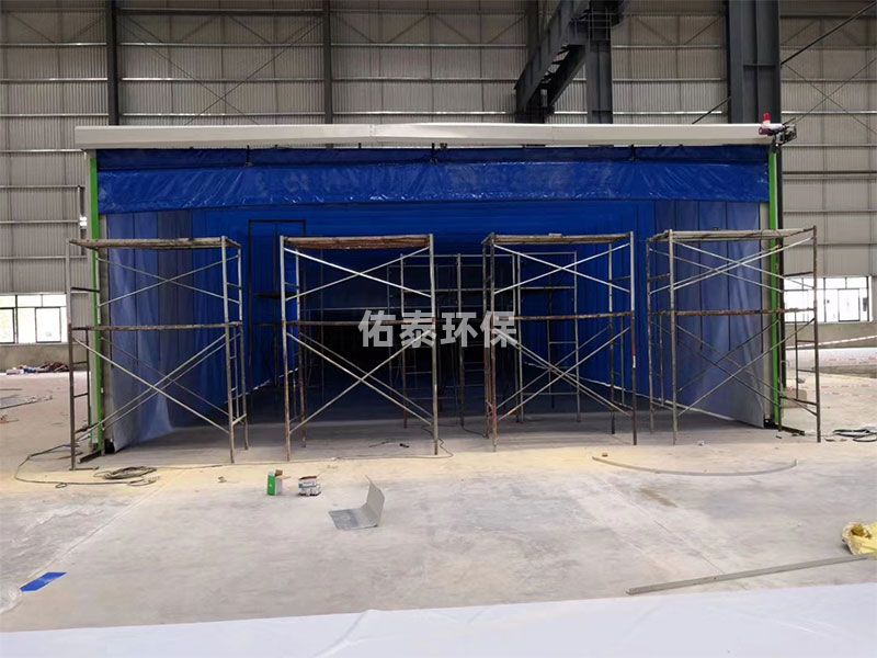 鋼結(jié)構加工廠噴漆房及廢氣處理設備